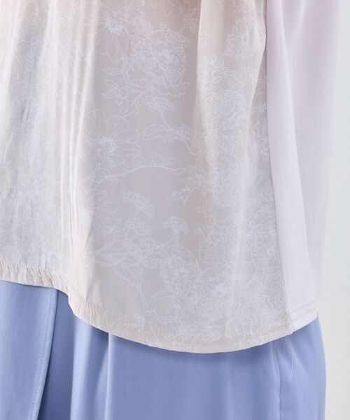 NARACAMICIE / ナラカミーチェ カットソー | 【NARACAMICIE】ラインフラワープリントコンビリボントップス | 詳細11