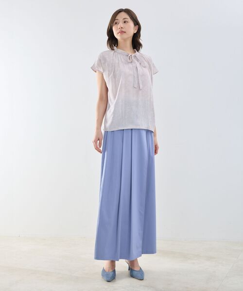 NARACAMICIE / ナラカミーチェ カットソー | 【NARACAMICIE】ラインフラワープリントコンビリボントップス | 詳細16