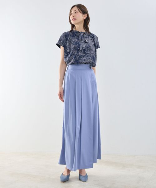 NARACAMICIE / ナラカミーチェ カットソー | 【NARACAMICIE】ラインフラワープリントコンビリボントップス | 詳細17