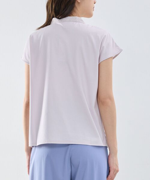 NARACAMICIE / ナラカミーチェ カットソー | 【NARACAMICIE】ラインフラワープリントコンビリボントップス | 詳細6