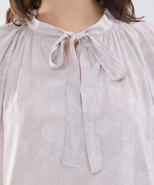 NARACAMICIE / ナラカミーチェ カットソー | 【NARACAMICIE】ラインフラワープリントコンビリボントップス | 詳細7