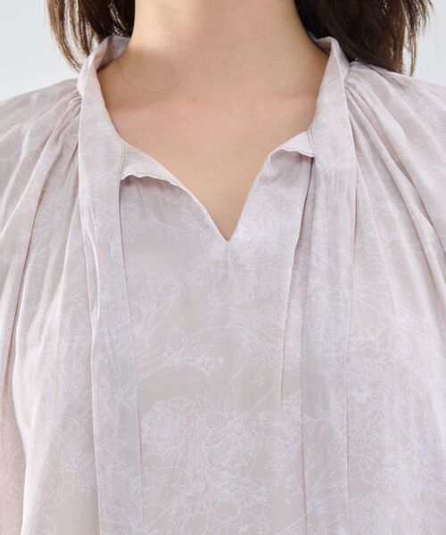 NARACAMICIE / ナラカミーチェ カットソー | 【NARACAMICIE】ラインフラワープリントコンビリボントップス | 詳細8