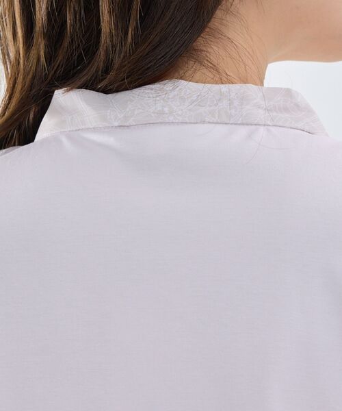 NARACAMICIE / ナラカミーチェ カットソー | 【NARACAMICIE】ラインフラワープリントコンビリボントップス | 詳細9