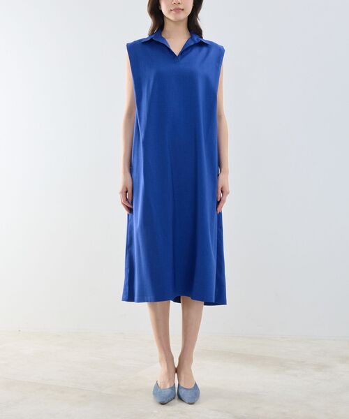 NARACAMICIE / ナラカミーチェ ロング・マキシ丈ワンピース | 【NARACAMICIE】スキッパーカラーワンピ—ス | 詳細1