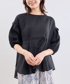 NARACAMICIE / ナラカミーチェ シャツ・ブラウス | 【NARACAMICIE】クレープ七分袖プルオーバー