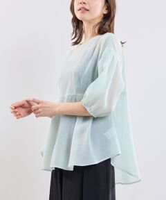 NARACAMICIE / ナラカミーチェ シャツ・ブラウス | 【NARACAMICIE】クレープ七分袖プルオーバー