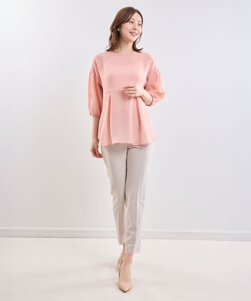 NARACAMICIE / ナラカミーチェ シャツ・ブラウス | 【NARACAMICIE】クレープ七分袖プルオーバー | 詳細15