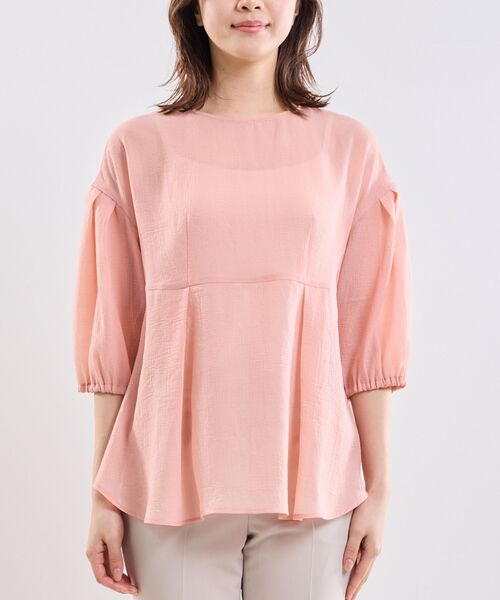 NARACAMICIE / ナラカミーチェ シャツ・ブラウス | 【NARACAMICIE】クレープ七分袖プルオーバー | 詳細5