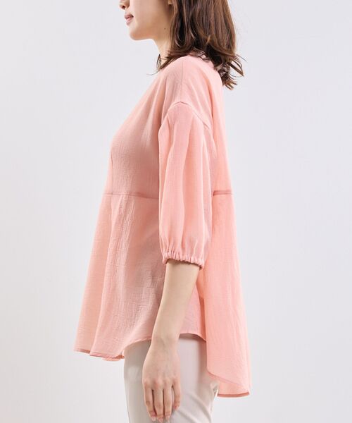 NARACAMICIE / ナラカミーチェ シャツ・ブラウス | 【NARACAMICIE】クレープ七分袖プルオーバー | 詳細6