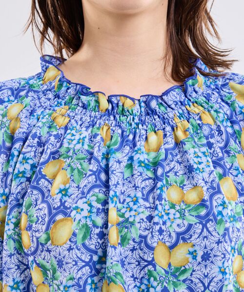 NARACAMICIE / ナラカミーチェ シャツ・ブラウス | 【NARACAMICIE】レモン柄七分袖プルオーバー | 詳細6