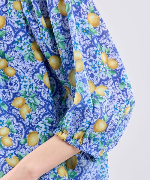 NARACAMICIE / ナラカミーチェ シャツ・ブラウス | 【NARACAMICIE】レモン柄七分袖プルオーバー | 詳細8