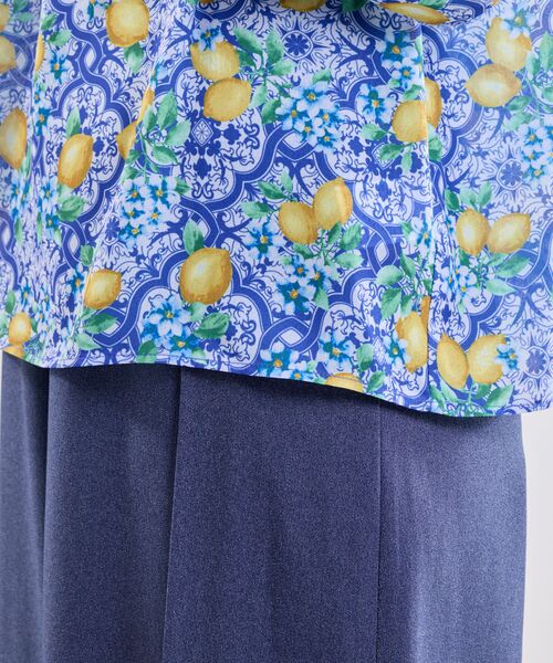 NARACAMICIE / ナラカミーチェ シャツ・ブラウス | 【NARACAMICIE】レモン柄七分袖プルオーバー | 詳細9