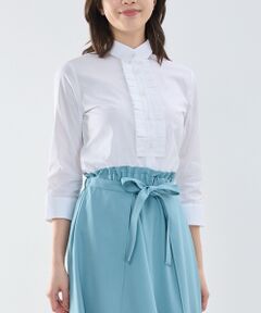 NARACAMICIE / ナラカミーチェ シャツ・ブラウス | 【NARACAMICIE】フロントフリル七分袖シャツ