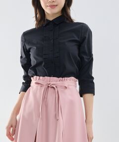 NARACAMICIE / ナラカミーチェ シャツ・ブラウス | 【NARACAMICIE】フロントフリル七分袖シャツ