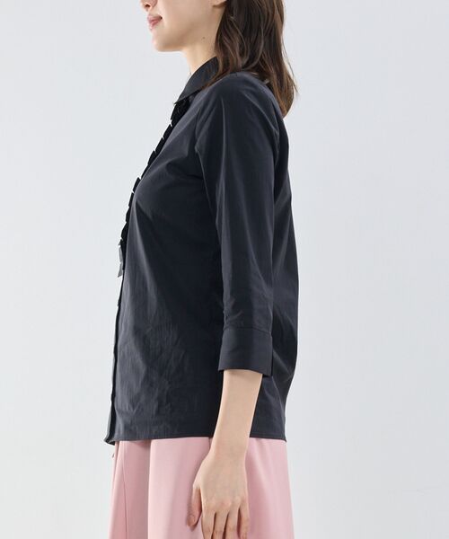 NARACAMICIE / ナラカミーチェ シャツ・ブラウス | 【NARACAMICIE】フロントフリル七分袖シャツ | 詳細2