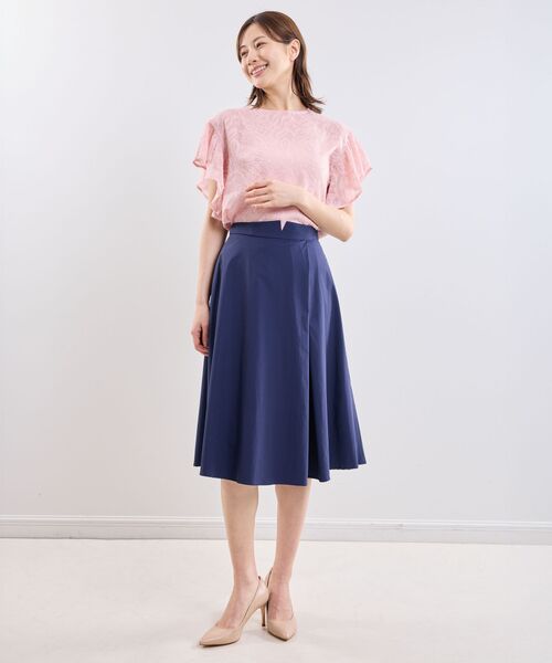 NARACAMICIE / ナラカミーチェ シャツ・ブラウス | 【NARACAMICIE】カットジャガードフリル半袖ブラウス | 詳細10