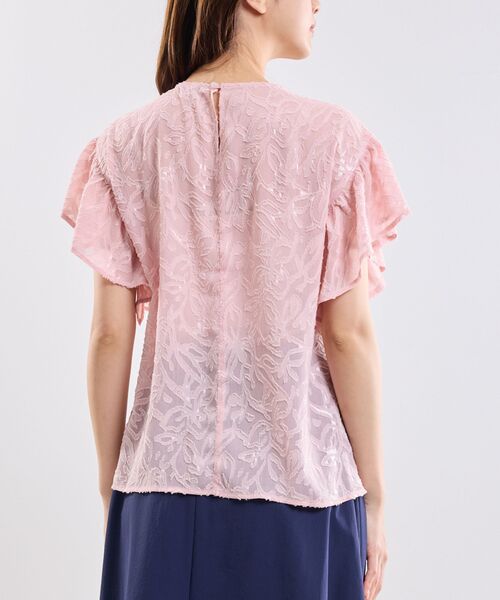 NARACAMICIE / ナラカミーチェ シャツ・ブラウス | 【NARACAMICIE】カットジャガードフリル半袖ブラウス | 詳細5