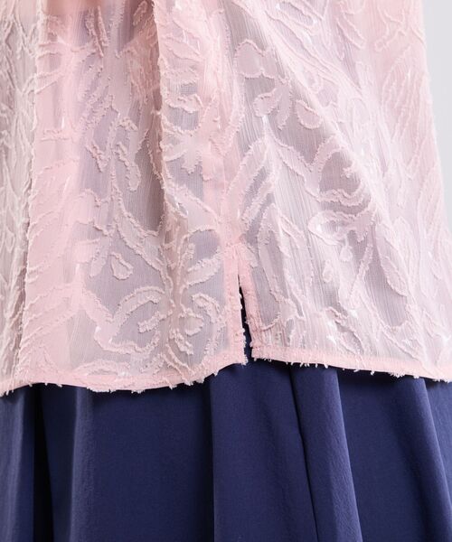 NARACAMICIE / ナラカミーチェ シャツ・ブラウス | 【NARACAMICIE】カットジャガードフリル半袖ブラウス | 詳細9