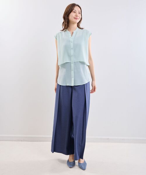 NARACAMICIE / ナラカミーチェ シャツ・ブラウス | 【NARACAMICIE】クレープ半袖ブラウス | 詳細14