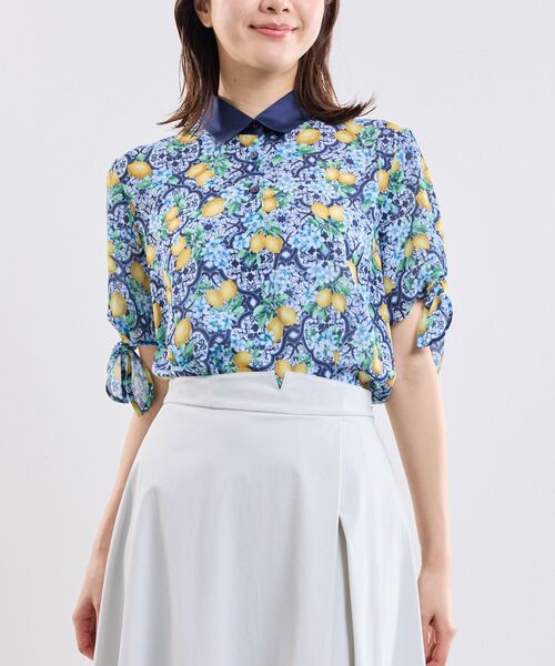 NARACAMICIE / ナラカミーチェ シャツ・ブラウス | 【NARACAMICIE】レモン柄半袖ブラウス | 詳細2