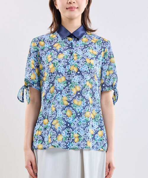 NARACAMICIE / ナラカミーチェ シャツ・ブラウス | 【NARACAMICIE】レモン柄半袖ブラウス | 詳細3