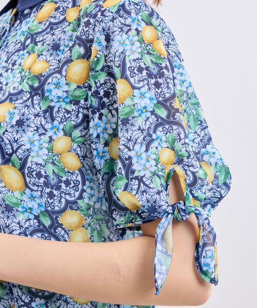 NARACAMICIE / ナラカミーチェ シャツ・ブラウス | 【NARACAMICIE】レモン柄半袖ブラウス | 詳細9