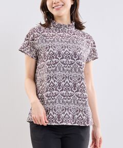 NARACAMICIE / ナラカミーチェ シャツ・ブラウス | 【NARACAMICIE】ハンドブロック風プリント半袖ブラウス