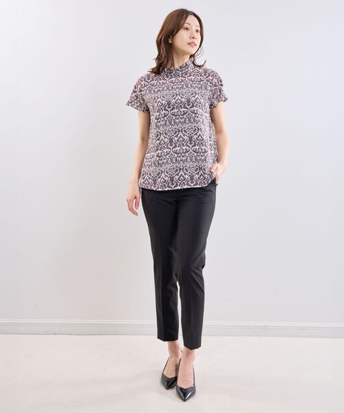 NARACAMICIE / ナラカミーチェ シャツ・ブラウス | 【NARACAMICIE】ハンドブロック風プリント半袖ブラウス | 詳細10