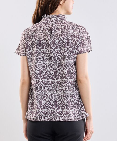 NARACAMICIE / ナラカミーチェ シャツ・ブラウス | 【NARACAMICIE】ハンドブロック風プリント半袖ブラウス | 詳細5