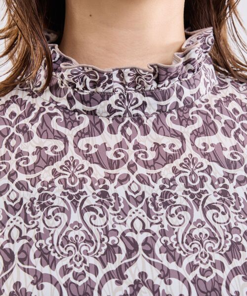 NARACAMICIE / ナラカミーチェ シャツ・ブラウス | 【NARACAMICIE】ハンドブロック風プリント半袖ブラウス | 詳細6