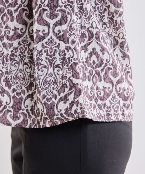 NARACAMICIE / ナラカミーチェ シャツ・ブラウス | 【NARACAMICIE】ハンドブロック風プリント半袖ブラウス | 詳細9