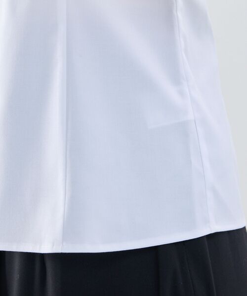NARACAMICIE / ナラカミーチェ シャツ・ブラウス | 【NARACAMICIE】ツイルスタンドカラーチューリップスリーブ半袖ブラウス | 詳細9