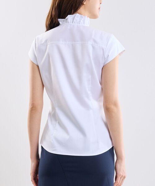 NARACAMICIE / ナラカミーチェ シャツ・ブラウス | 【NARACAMICIE】ツイルボウタイフリル半袖ブラウス | 詳細5