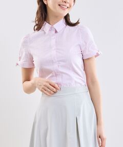 NARACAMICIE / ナラカミーチェ シャツ・ブラウス | 【NARACAMICIE】ラメストライプ半袖シャツ