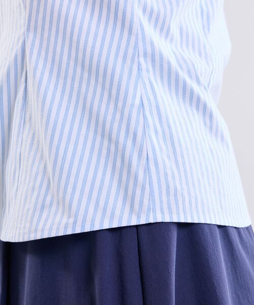 NARACAMICIE / ナラカミーチェ シャツ・ブラウス | 【NARACAMICIE】ラメストライプ半袖シャツ | 詳細11