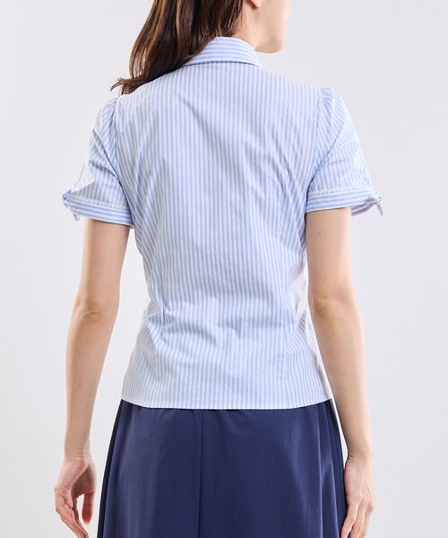NARACAMICIE / ナラカミーチェ シャツ・ブラウス | 【NARACAMICIE】ラメストライプ半袖シャツ | 詳細6