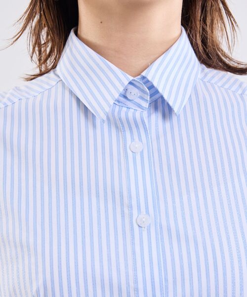 NARACAMICIE / ナラカミーチェ シャツ・ブラウス | 【NARACAMICIE】ラメストライプ半袖シャツ | 詳細7