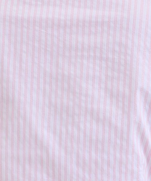 NARACAMICIE / ナラカミーチェ シャツ・ブラウス | 【NARACAMICIE】ラメストライプバンドカラー半袖ブラウス | 詳細11
