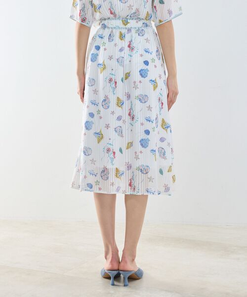 NARACAMICIE / ナラカミーチェ ミニ・ひざ丈スカート | 【NARACAMICIE】GENIUS SEA柄スカート | 詳細4