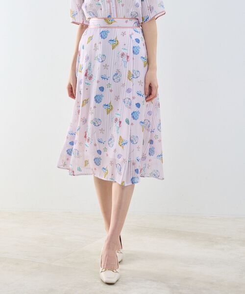 NARACAMICIE / ナラカミーチェ ミニ・ひざ丈スカート | 【NARACAMICIE】GENIUS SEA柄スカート | 詳細14