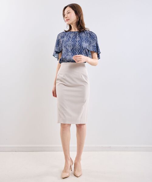 NARACAMICIE / ナラカミーチェ ミニ・ひざ丈スカート | 【NARACAMICIE】【セットアップスーツ対応】ストレッチライトツイルタイトスカート | 詳細12