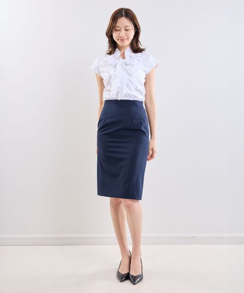 NARACAMICIE / ナラカミーチェ ミニ・ひざ丈スカート | 【NARACAMICIE】【セットアップスーツ対応】ストレッチライトツイルタイトスカート | 詳細13