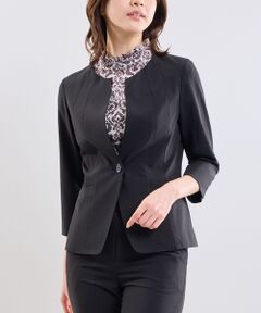 NARACAMICIE / ナラカミーチェ テーラードジャケット | 【NARACAMICIE】【セットアップスーツ対応】ストレッチライトツイルノーカラージャケット