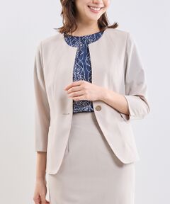 NARACAMICIE / ナラカミーチェ テーラードジャケット | 【NARACAMICIE】【セットアップスーツ対応】ストレッチライトツイルノーカラージャケット