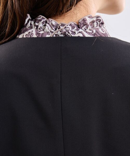 NARACAMICIE / ナラカミーチェ テーラードジャケット | 【NARACAMICIE】【セットアップスーツ対応】ストレッチライトツイルノーカラージャケット | 詳細8