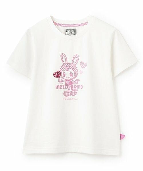 NARUMIYA CHARACTERS / ナルミヤキャラクターズ Tシャツ | ベリエちゃん ラメプリントTシャツ（オフ ホワイト）