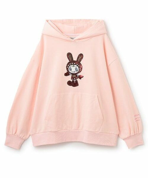 NARUMIYA CHARACTERS / ナルミヤキャラクターズ パーカー | ベリエちゃん スパンコールBIGパーカ（ピンク）