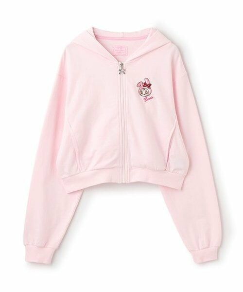 NARUMIYA CHARACTERS / ナルミヤキャラクターズ パーカー | キャラショート丈ジップパーカ【デビリーちゃん】（ピンク）