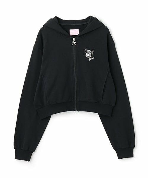 NARUMIYA CHARACTERS / ナルミヤキャラクターズ パーカー | キャラショート丈ジップパーカ【デビリーちゃん】（黒）