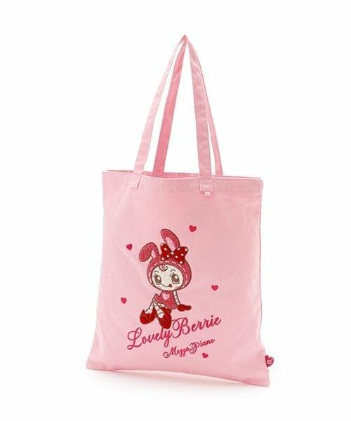 NARUMIYA CHARACTERS / ナルミヤキャラクターズ トートバッグ | ベリエちゃん サガラ刺しゅうトートバッグ（ピンク）